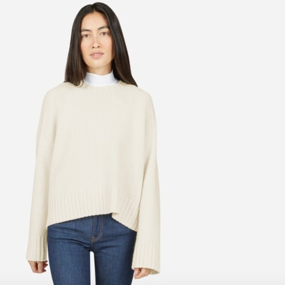 Everlane Sweaters - Everlane Wool-Cashmere Square Crew L NWT